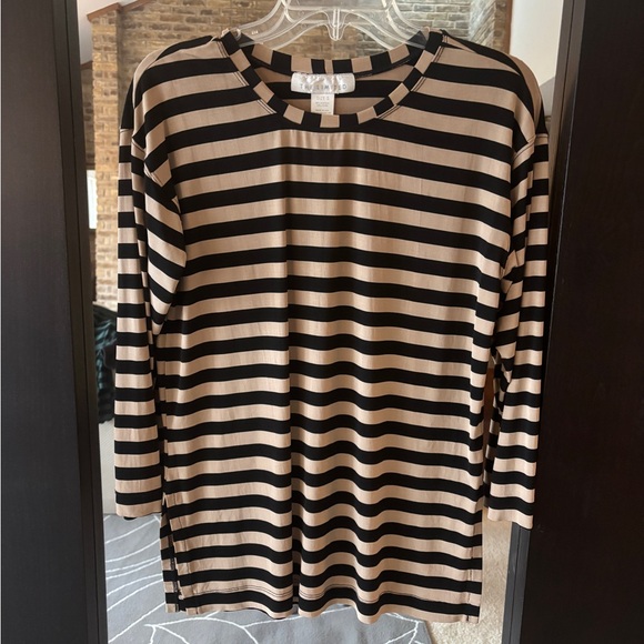 Vintage The Limited 1990s Black Tan Long Sleeve Top - Picture 13 of 13